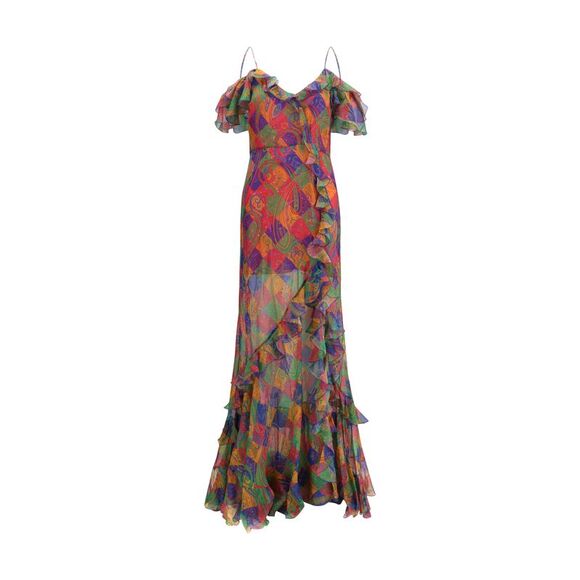 Etro Women Long Silk Dress